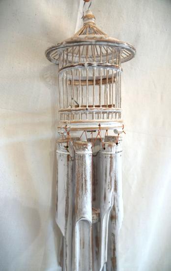 Carillon Cage à oiseau (White Wash)