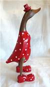 Canard rouge pois blanc