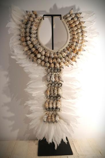 Collier Papouasie avec coquillage blanc