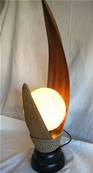 LAMP PALMX2+BOULE 70CM NAT