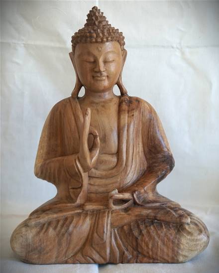 BUDDHA ONE HAND 30CM NAT