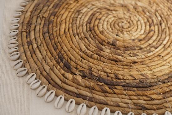 Set de table en bana et coquillage