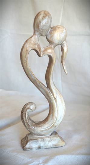 ABSTRAIT COUPLE COEUR WW 30CM